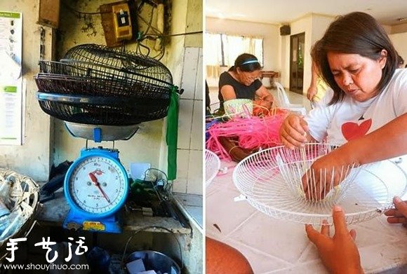 旧风扇手工制作灯具 既环保又能增加收入(图3)