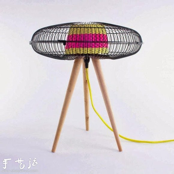 旧风扇手工制作灯具 既环保又能增加收入(图4)