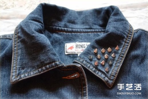 旧牛仔外套手工改造DIY教程 立马穿出朋克风(图5)