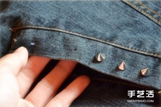 旧牛仔外套手工改造DIY教程 立马穿出朋克风(图3)