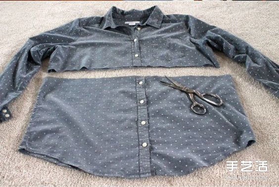 旧T恤和旧衬衫改造制作包臀裙的教程图解(图2) 旧T恤和旧衬衫改造制作包臀裙的教程图解(图2)