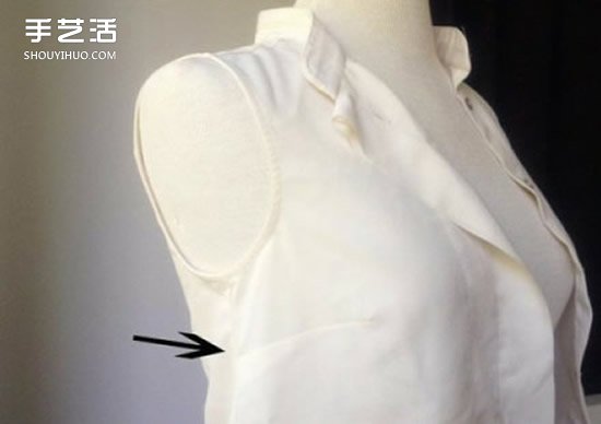 宽大旧衬衫改裙子的方法 旧衬衫改造裙子DIY(图3)