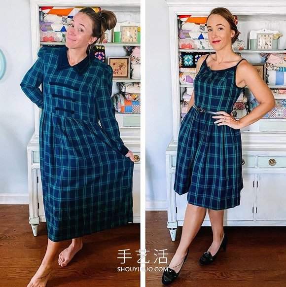 她将过时的旧货店礼服改造成时髦的连衣裙(图3)
