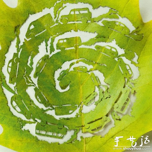 树叶上的精巧雕刻(图3)