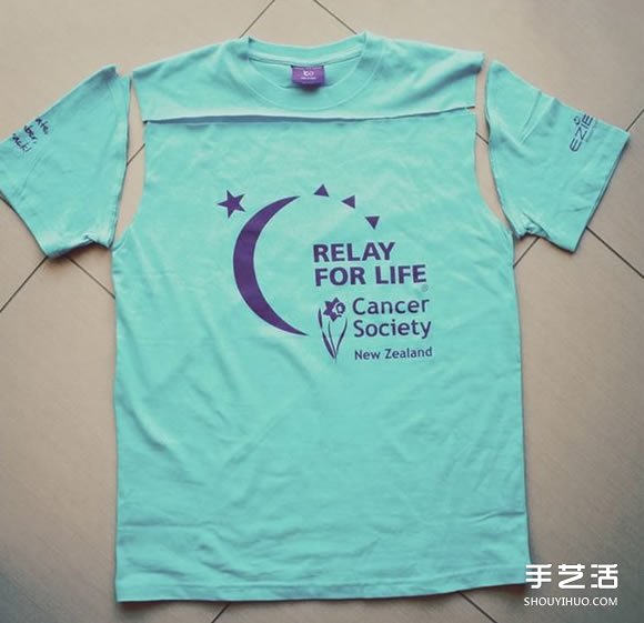 旧T恤改造吊带背心教程 简单吊带背心的做法(图3)