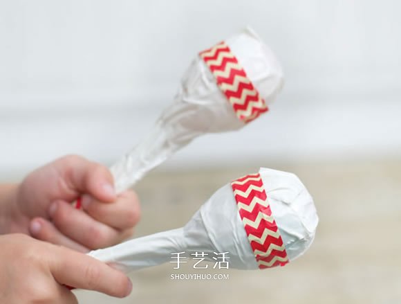 儿童废物利用DIY沙槌乐器玩具的制作方法(图5)