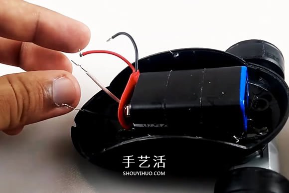 旧鼠标手工制作电动玩具车的教程(图9)