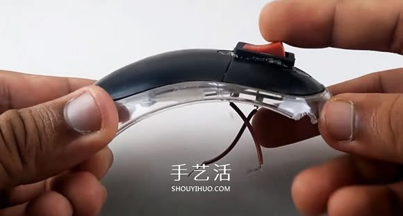 旧鼠标手工制作电动玩具车的教程(图11)