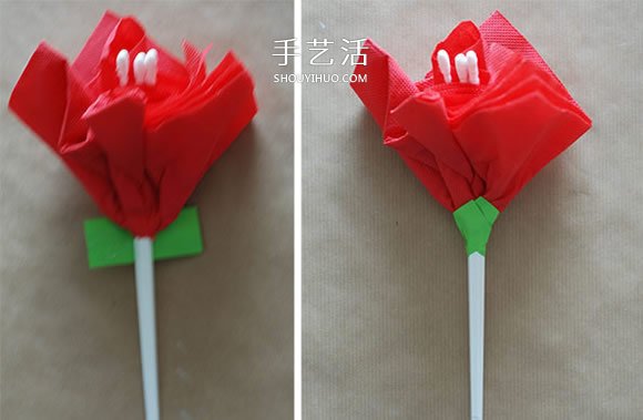 简单又漂亮餐巾纸花的做法(图3) 简单又漂亮餐巾纸花的做法(图3)