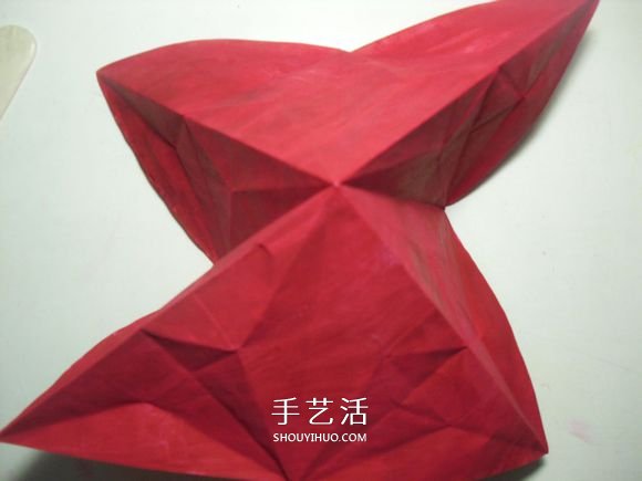 手工篝火的折纸方法 怎么折纸火焰图解教程(图11)