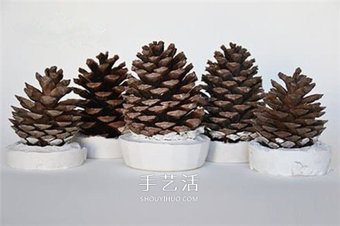 自制松果圣诞树装饰品的方法教程(图6)