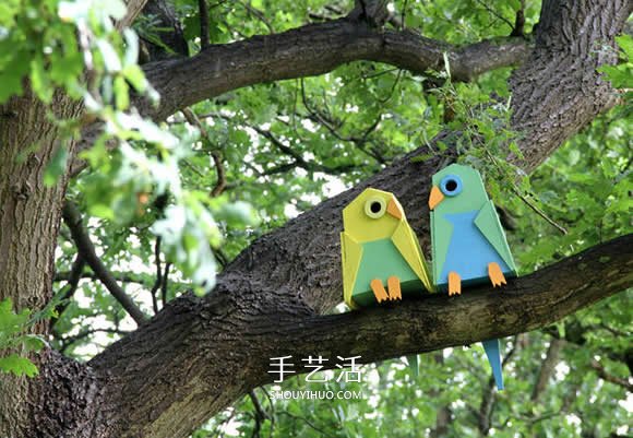 回收木头打造彩色鸟屋 让鸟儿找到栖息之地(图7)