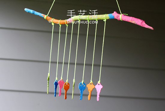 废品旧物再利用！自制创意春天风铃的教程(图25)