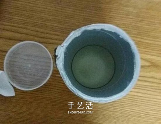 薯片桶废物利用DIY 手工制作简易存钱罐图解(图1)