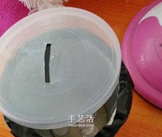 薯片桶废物利用DIY 手工制作简易存钱罐图解(图2)