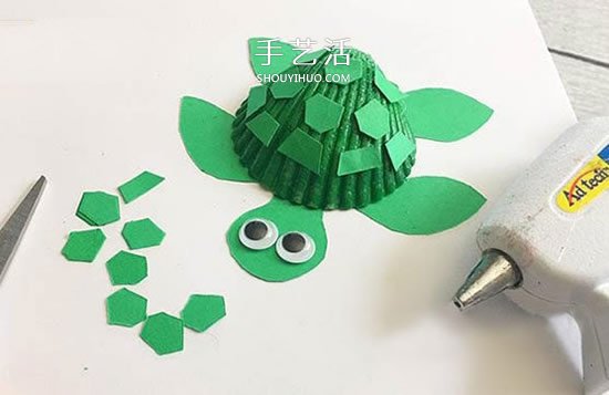 用贝壳做小乌龟的方法 幼儿手工制作小乌龟(图4)