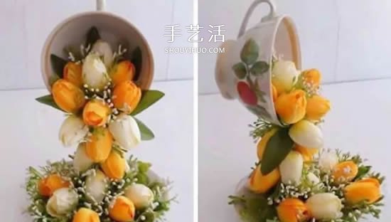 旧杯碟巧妙小改造 DIY制作精美的家居装饰摆件(图10)