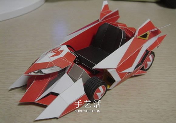 尖锋SR跑车纸模型图纸 卡纸做跑车模型展开图(图5) 尖锋SR跑车纸模型图纸 卡纸做跑车模型展开图(图5)