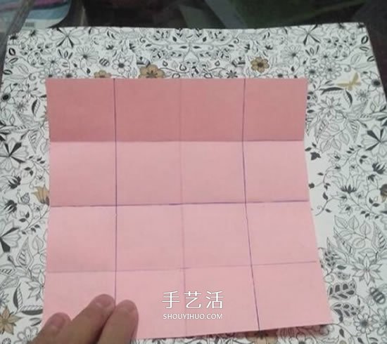 爱心相框怎么折图解 带心形四方相框的折法(图8)