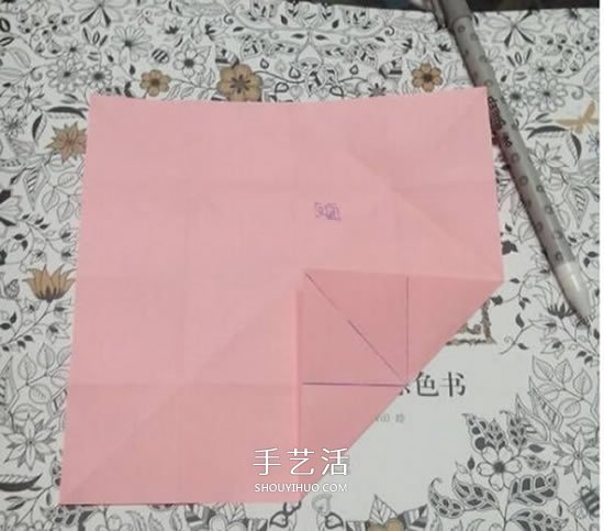 爱心相框怎么折图解 带心形四方相框的折法(图11)