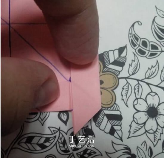 爱心相框怎么折图解 带心形四方相框的折法(图21)