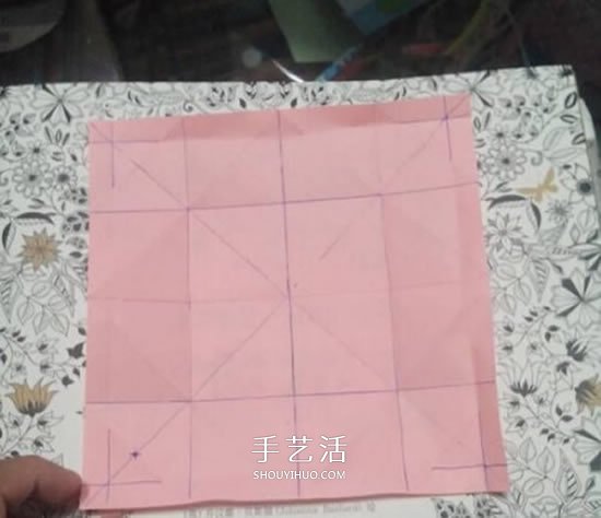 爱心相框怎么折图解 带心形四方相框的折法(图19)
