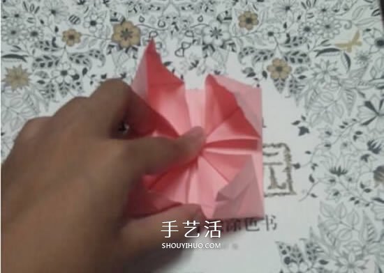 爱心相框怎么折图解 带心形四方相框的折法(图27)