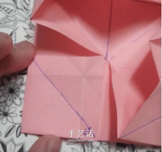 爱心相框怎么折图解 带心形四方相框的折法(图28)