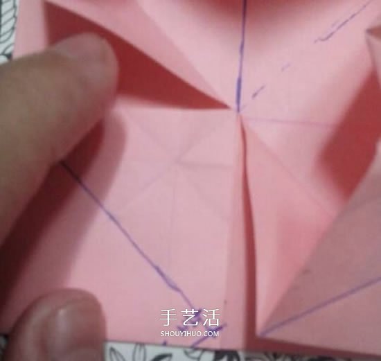 爱心相框怎么折图解 带心形四方相框的折法(图30)