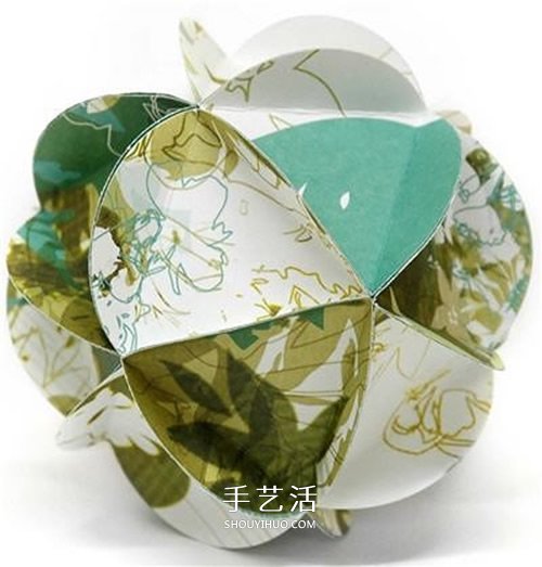 简单又漂亮纸花球的做法 节日挂起来作为装饰 - 诺云双维造物网