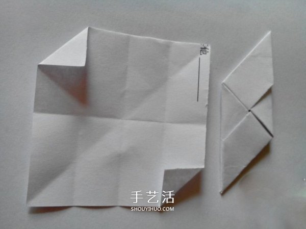 多面立方体的折法图解 折纸立方体的步骤图(图3)
