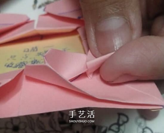 爱心相框怎么折图解 带心形四方相框的折法(图39)