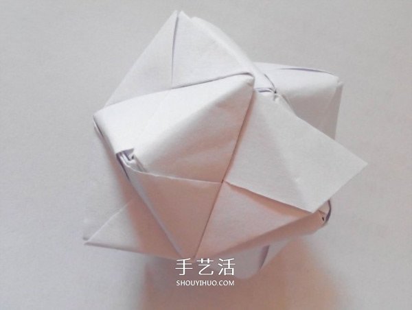 多面立方体的折法图解 折纸立方体的步骤图(图22)