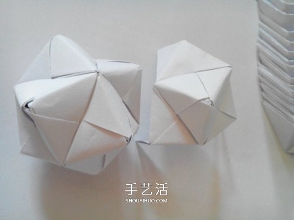 多面立方体的折法图解 折纸立方体的步骤图(图23)