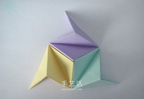 纸花球的叠法详细教程 手工折纸花球过程图(图25)
