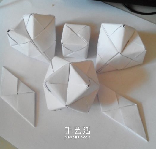 多面立方体的折法图解 折纸立方体的步骤图(图30)
