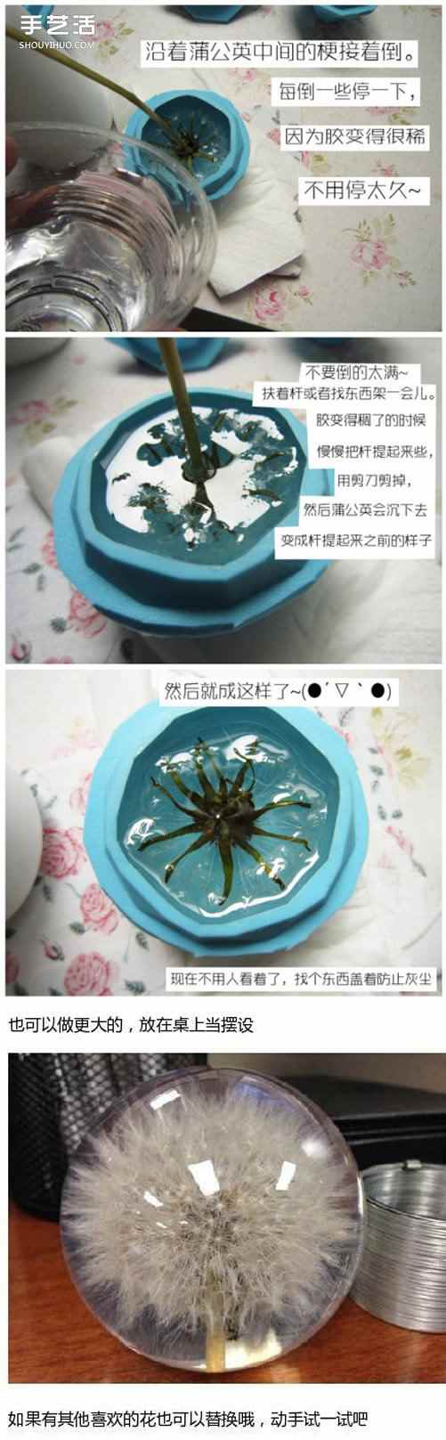 树脂蒲公英透明饰品手工DIY制作详细图解教程(图9)