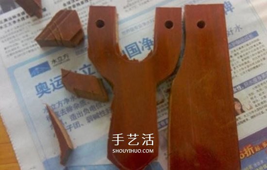 实木弹弓制作过程图解 自制实木弹弓的方法(图2)