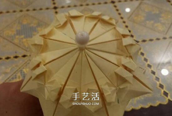 漂亮立体雨伞折纸图解 纸雨伞的折法步骤图(图1)