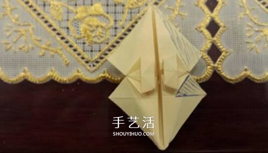 漂亮立体雨伞折纸图解 纸雨伞的折法步骤图(图16)