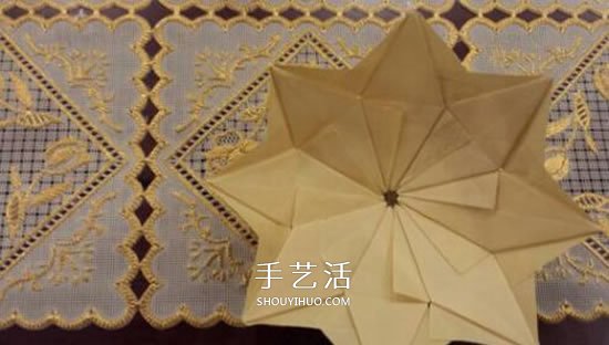 漂亮立体雨伞折纸图解 纸雨伞的折法步骤图(图20)