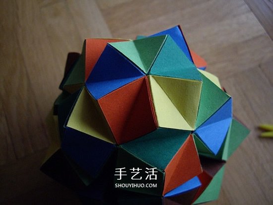纸球的折法步骤图片 折纸彩球的详细步骤图(图29)