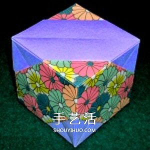 立方体怎么折图解教程 手工折纸立方体的步骤(图6)