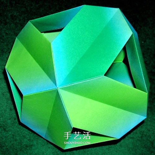 立方体怎么折图解教程 手工折纸立方体的步骤(图8)