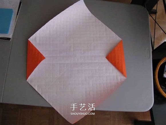 立体南瓜灯的折纸图解 手工复杂南瓜灯的折法(图4)