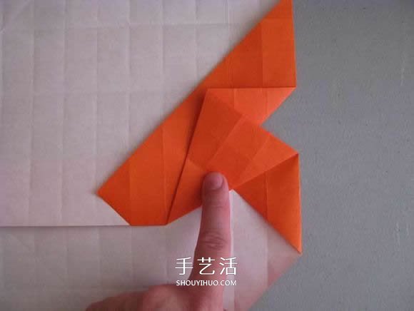 立体南瓜灯的折纸图解 手工复杂南瓜灯的折法(图6)