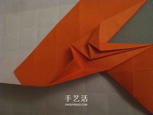 立体南瓜灯的折纸图解 手工复杂南瓜灯的折法(图10)