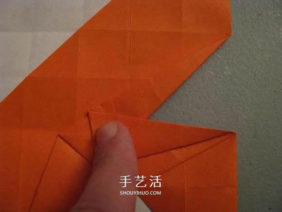 立体南瓜灯的折纸图解 手工复杂南瓜灯的折法(图7)