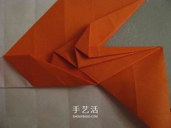 立体南瓜灯的折纸图解 手工复杂南瓜灯的折法(图9)