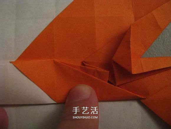 立体南瓜灯的折纸图解 手工复杂南瓜灯的折法(图11)